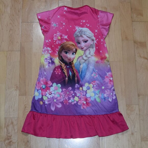 FROZEN FEVER Girls' Sz S (3/4) Nightgown Sleep Pajamas - EXCELLENT Condition - Picture 2 of 3